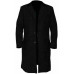 Peaky Blinders Mens 3/4 Long Black Wool Crombie Overcoat Jacket Slim Fit Coat