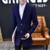 Mens Lapel Collar Slim Long Trench Coat Jacket Formal Prom Blazers Suit Outwear