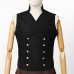 Victorian Mens Double Breasted Button Vest Gothic Steampunk Gentleman Waistcoat