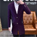 Mens Lapel Collar Slim Long Trench Coat Jacket Formal Prom Blazers Suit Outwear