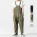 Men`s Denim Bib Overalls Loose Fit Baggy Street Hip Hop Japanese Suspender Pants