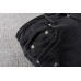 Men's Knee Hole Patch Elastic Cloth Slim Jeans Retro Classic Black Biker Pants