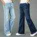 Men Bell Bottom Jeans 60s Vintage Flared Denim Pants Retro Wide Leg Trousers HOT