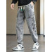 2023 New Men's Strap Jeans Fashion Elastic Cotton Denim Harlan Pants