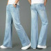 Men Bell Bottom Jeans 60s Vintage Flared Denim Pants Retro Wide Leg Trousers HOT