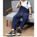 Men`s Denim Bib Overalls Loose Fit Baggy Street Hip Hop Japanese Suspender Pants