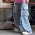 Baggy Jeans Trousers Male Wide Leg Pants Oversize Cargo Streetwear Hip Hop