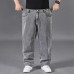 Men Denim Pants Jeans Trousers Straight Leg Loose Workwear Plus Size Casual