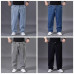 Men Denim Pants Jeans Trousers Straight Leg Loose Workwear Plus Size Casual