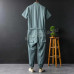 New Men's Cotton Coveralls Loose Jumpsuit Casual Pants Fashion Trousers Overalls