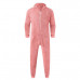 Men's Warm Furry Plush Long Sleeve Pajamas Casual Solid Zip Up Loose Jumpsuit