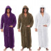 Winter Plush Lengthened Shawl Bathrobe Home Clothes Long Sleeved Robe Hood Coat