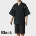 Mens Japanese Pyjama Suit Yukata Jinbei Traditional Kimono Nightwear Stripes