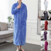 Men's Soft Plush Fleece Bathrobe Full Length Long Warm Lounge Robe with Pockets