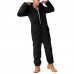 Men's Warm Sherpa Fleece One Piece Hooded Zipper Pajamas Winter Romper Jumpsuit