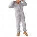 Men's Warm Sherpa Fleece One Piece Hooded Zipper Pajamas Winter Romper Jumpsuit