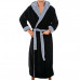 Luxury Long Bath Robe Dressing Gown Hooded Mens Womens Fluffy Fleece Bathrobe A