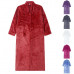 Men's Soft Plush Fleece Bathrobe Full Length Long Warm Lounge Robe with Pockets