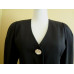 VTG Custom Made Rare Black Silk Evening Jacket & Maxi Skirt Suit in size 6-8