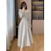 Single Breasted Short Coat + High Waist Mid Length Skirt Ladies Suit 2 Piece Set