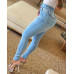 New Fashion Women Skinny Ripped Patchwork Casual Denim Jeans Pants Bottom