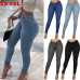 Womens Classic High Waist Skinny Stretch Butt Lifting Jeans Slim Fit Denim Pants