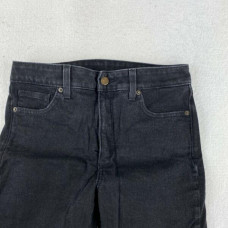 Womens Jeans Size 30 Black Skinny Frayed Hem Ankle Mid Rise Pants